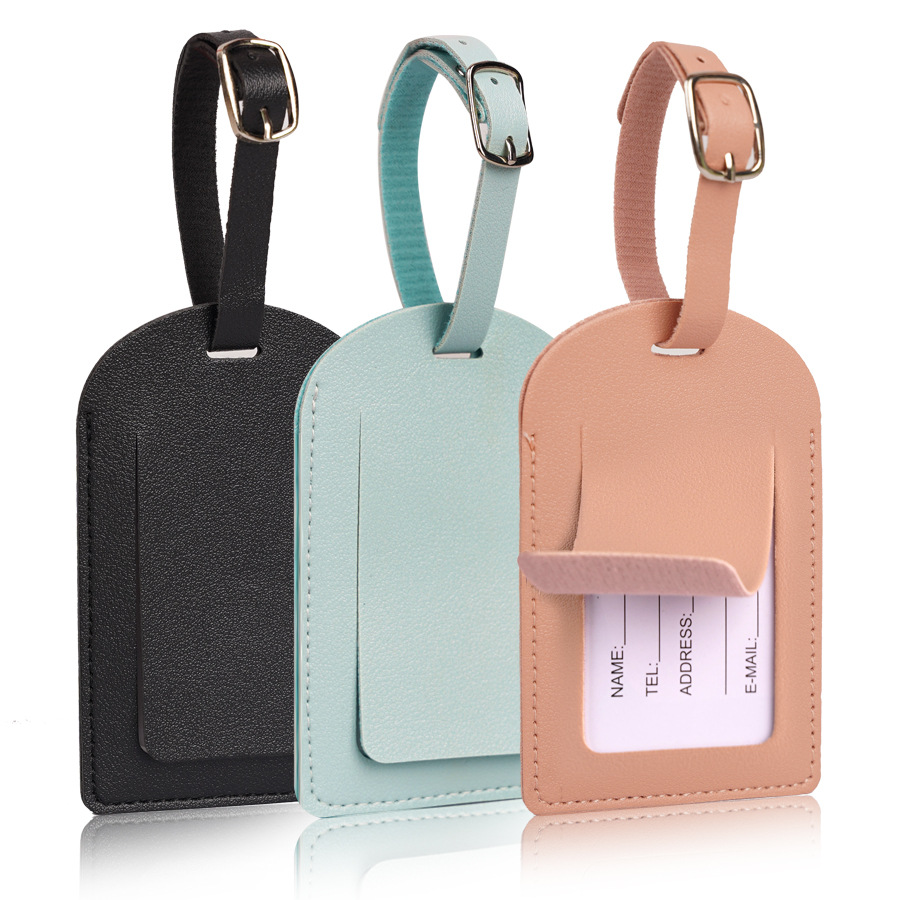 Women Accessories Name - Women Men Luggage Tags PU Leather