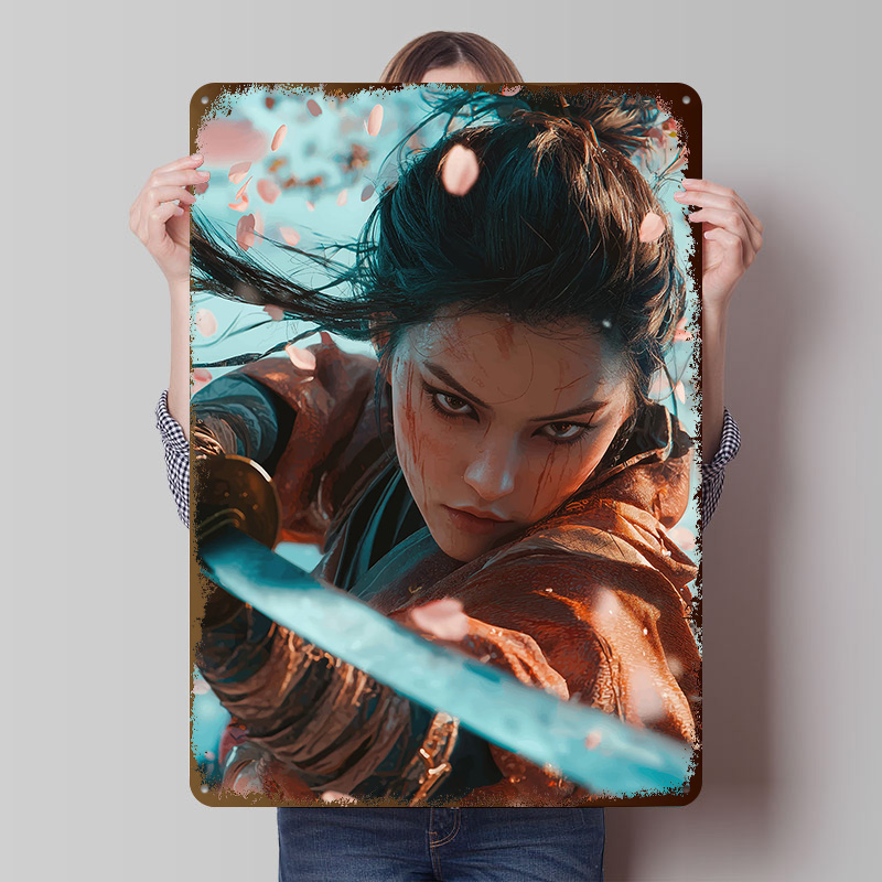 Women Accessories Poster - Samurai Warrior Woman Poster Customized Vintage