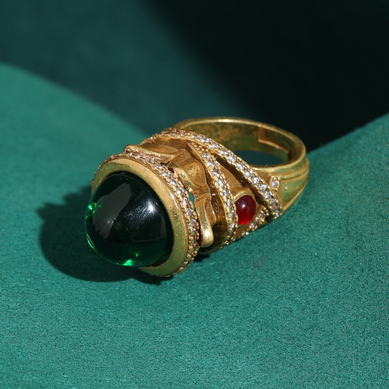 Women'S Accessories Trends 2026 - Vintage Green Crown Rings for Woman