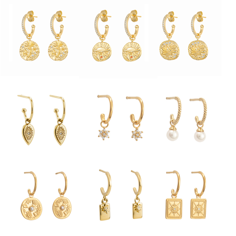 Statement Earrings Oversized - CRMYA Vàng Bạc Đầy Dang Bông