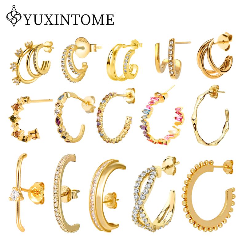Phụ Nữ Bạc 925 Tai Kim Big C K - đánh giá và giá Statement Earrings Oversized