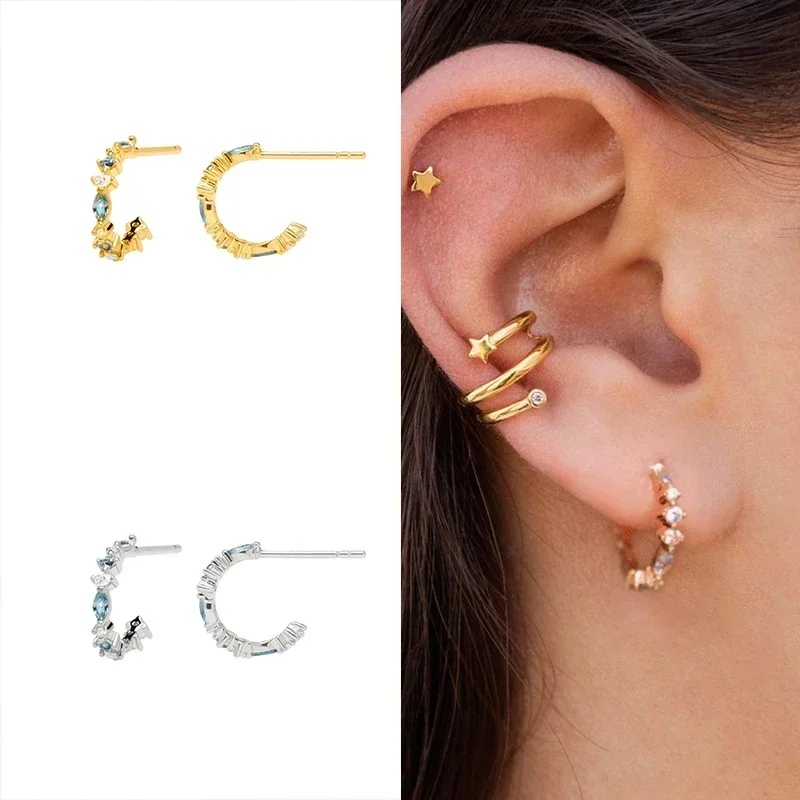 Phụ Nữ Bạc 925 Tai Kim Big C K - đánh giá và giá Statement Earrings Oversized
