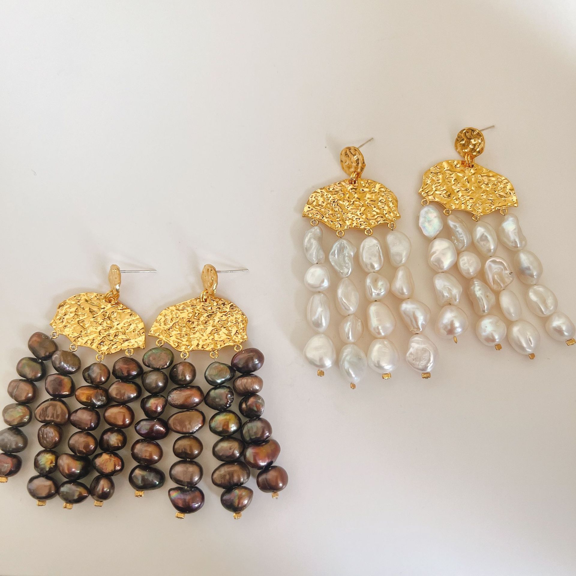 Brass With 18K Gold Real Pearl - đánh giá và giá Tassel Earrings Boho