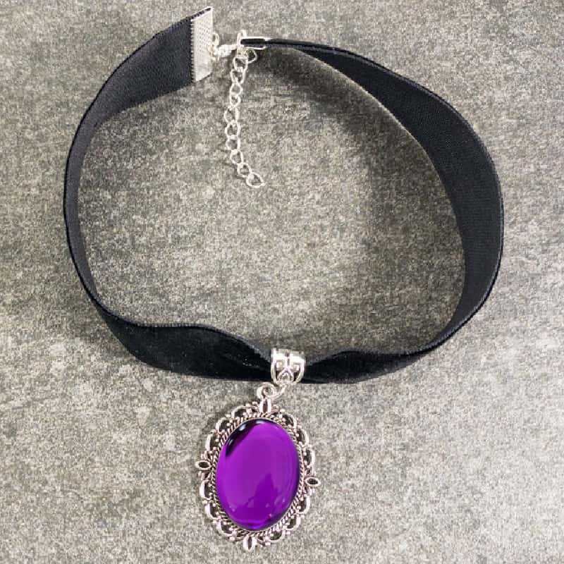 Purple Cameo water drop Choker - đánh giá và giá Women'S Victorian Accessories