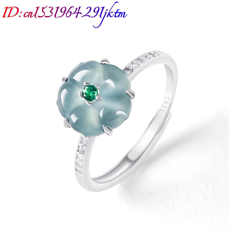 Blue Burmese Jadeite Flower Ri - đánh giá và giá Accessories Woman