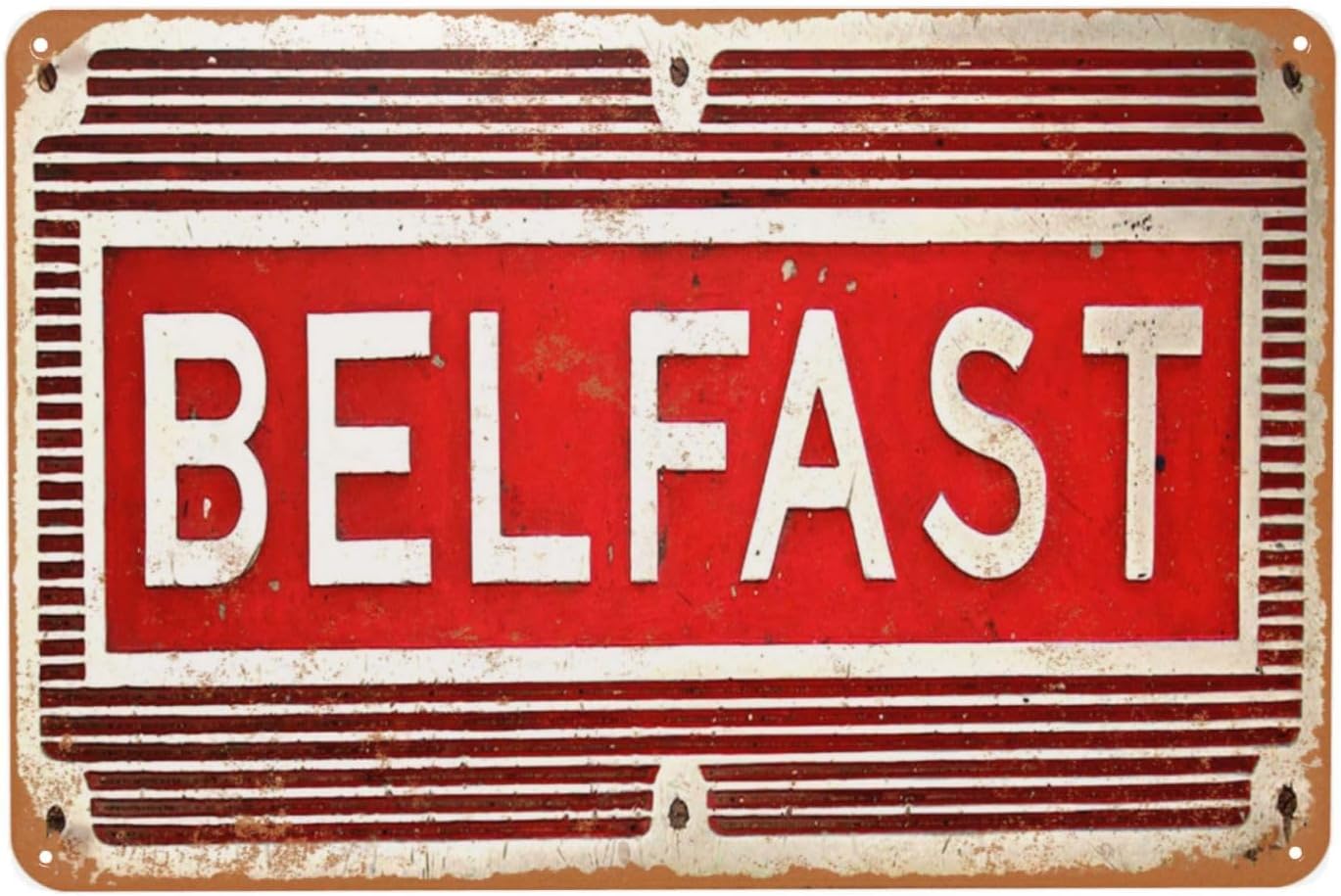Vintage Metal Sign, Belfast Ti - đánh giá và giá Women Accessories Poster