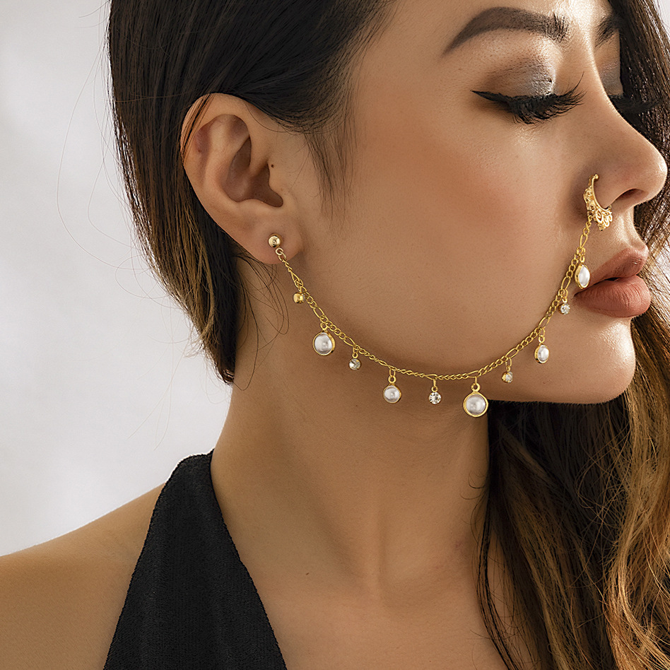 Indian Gold Color Pearl Butter - đánh giá và giá Tassel Earrings Boho
