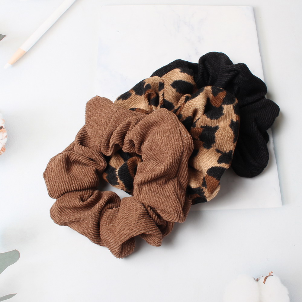 Leopard Print Scrunchie Cord A - đánh giá và giá Hair Tie Velvet