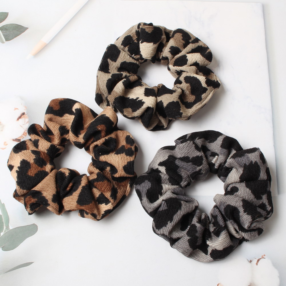 Leopard Print Scrunchie Cord A - đánh giá và giá Hair Tie Velvet