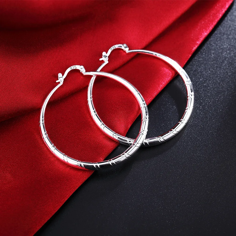 3/4/5/6cm Big 925 Sterling Sil - đánh giá và giá Statement Earrings Oversized