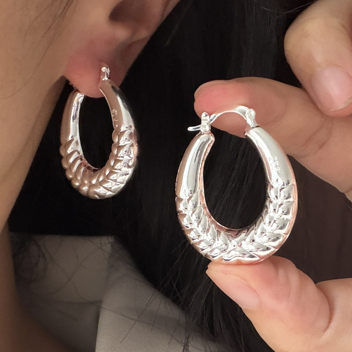 925 Sterling Silver Vintage Ea - đánh giá và giá Statement Earrings Oversized