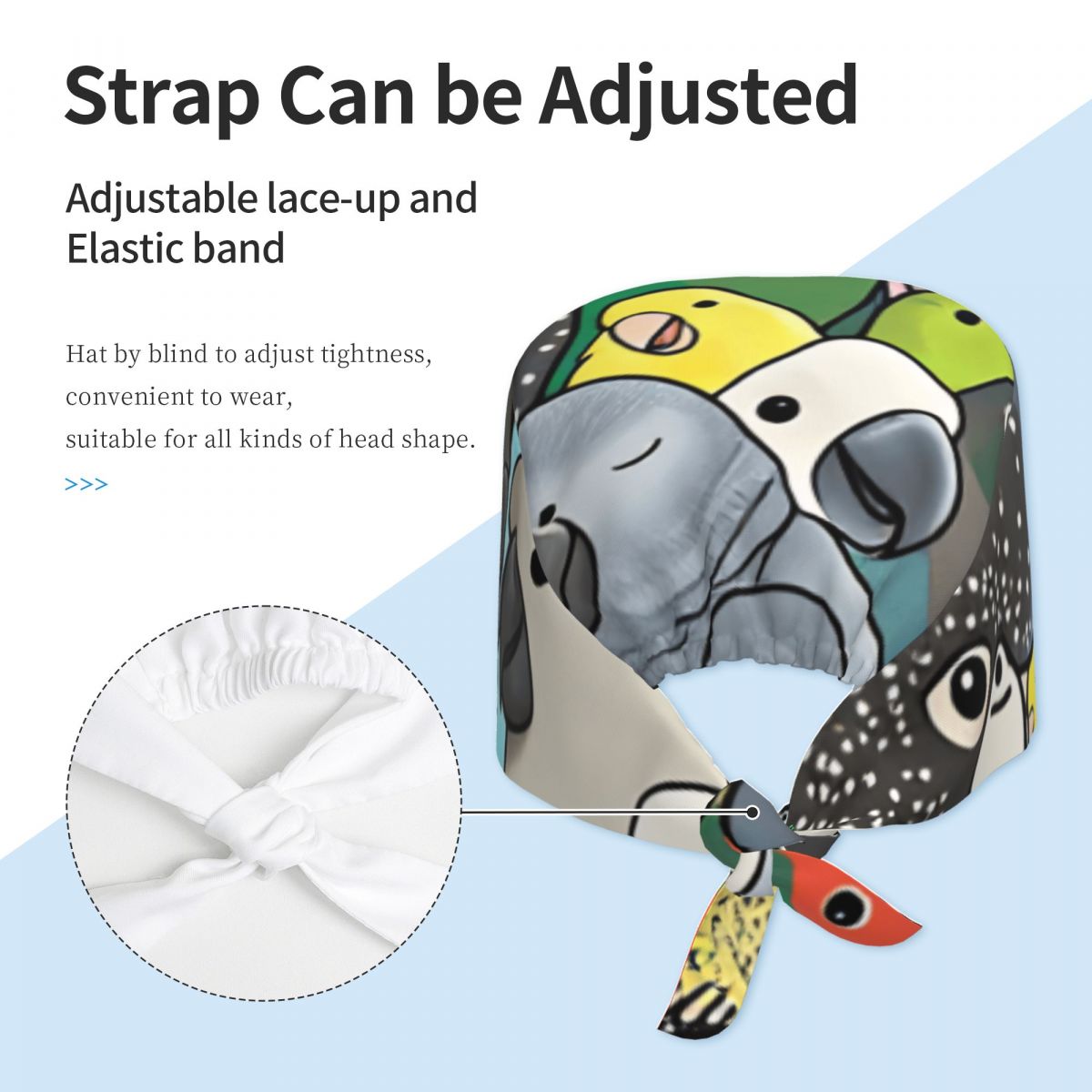 Scrub Caps Parrot Party Poster - đánh giá và giá Women Accessories Poster