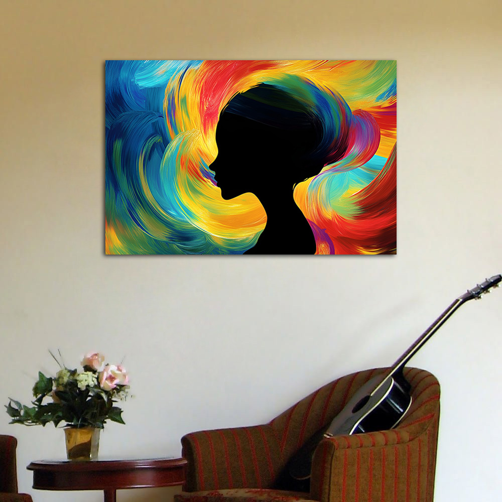 Colorful Artwork Abstract Woma - đánh giá và giá Women Accessories Poster