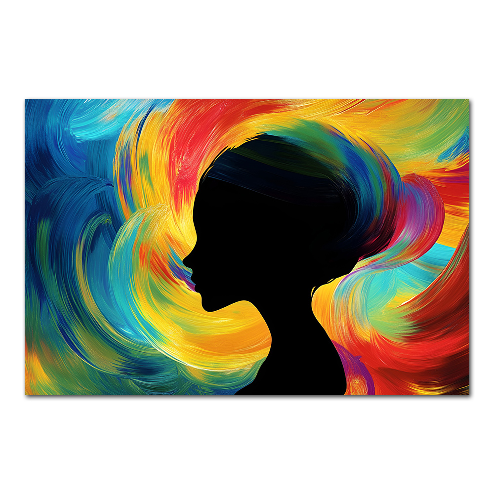 Colorful Artwork Abstract Woma - đánh giá và giá Women Accessories Poster