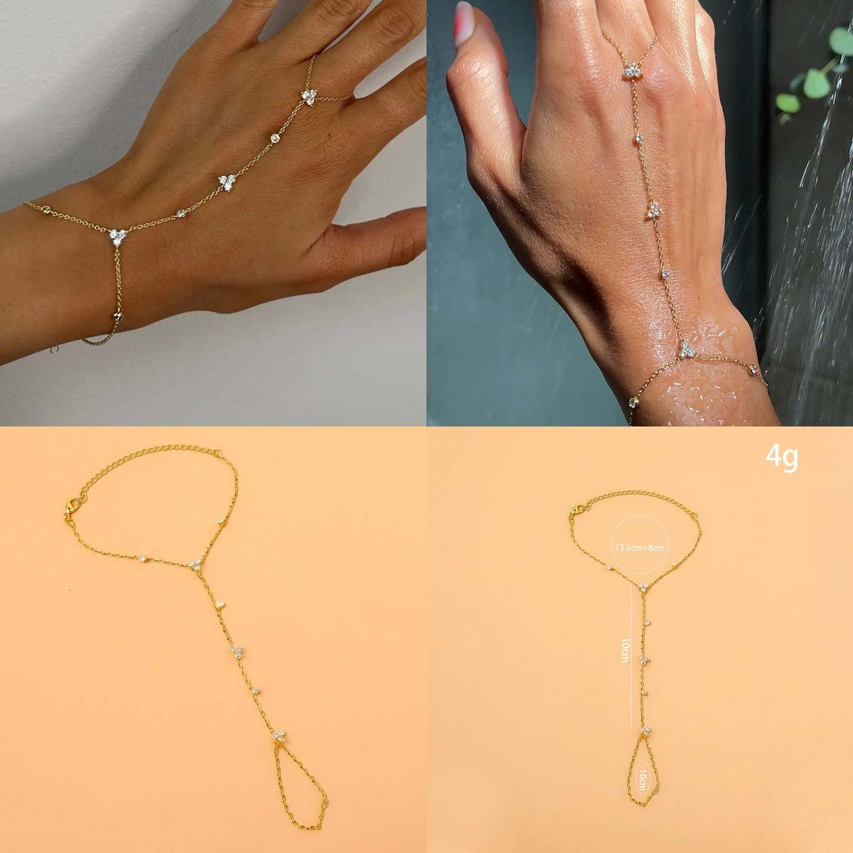 Crystal Fingerless Hand Chain  - đánh giá và giá Women Accessories In Amazon