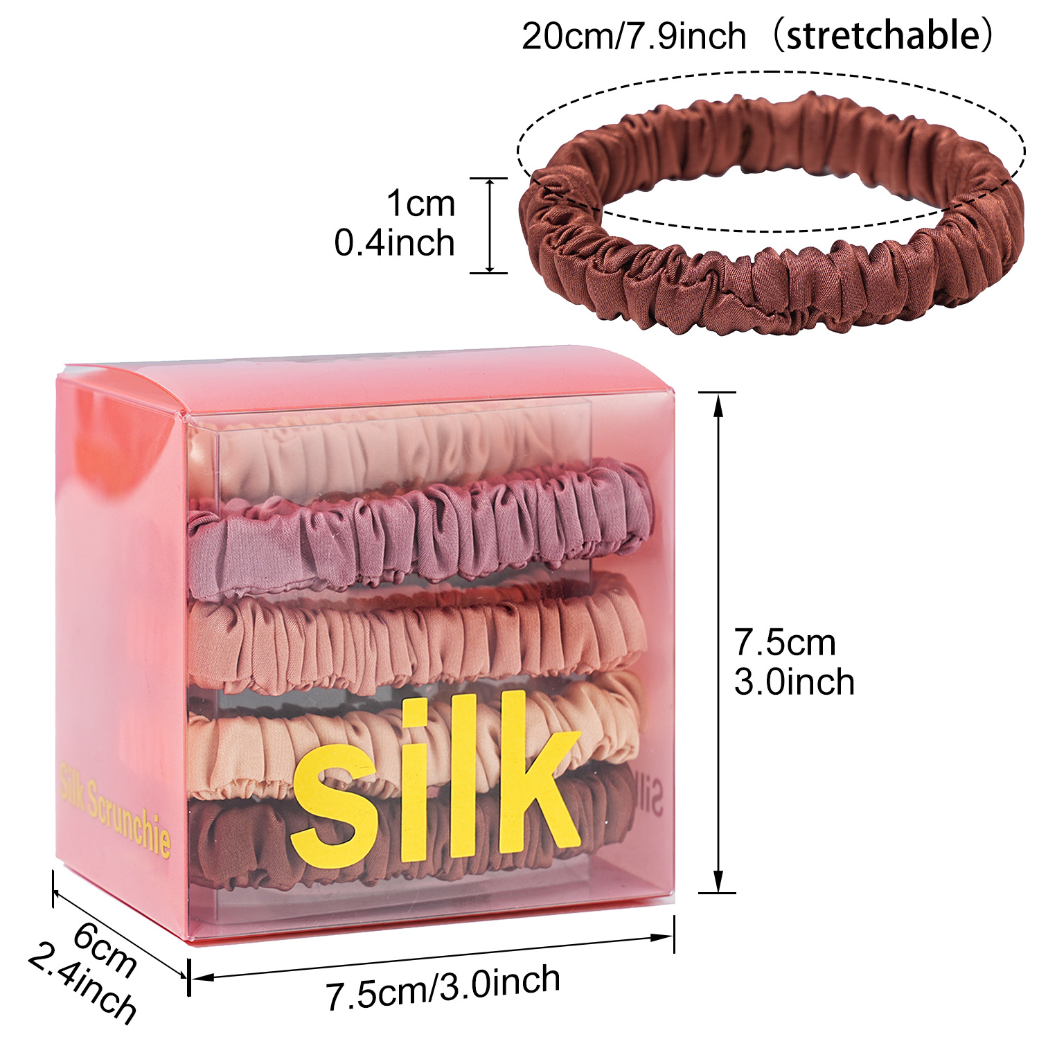8PCS/Set 100% Pure Mulberry Si - đánh giá và giá Hair Tie Velvet