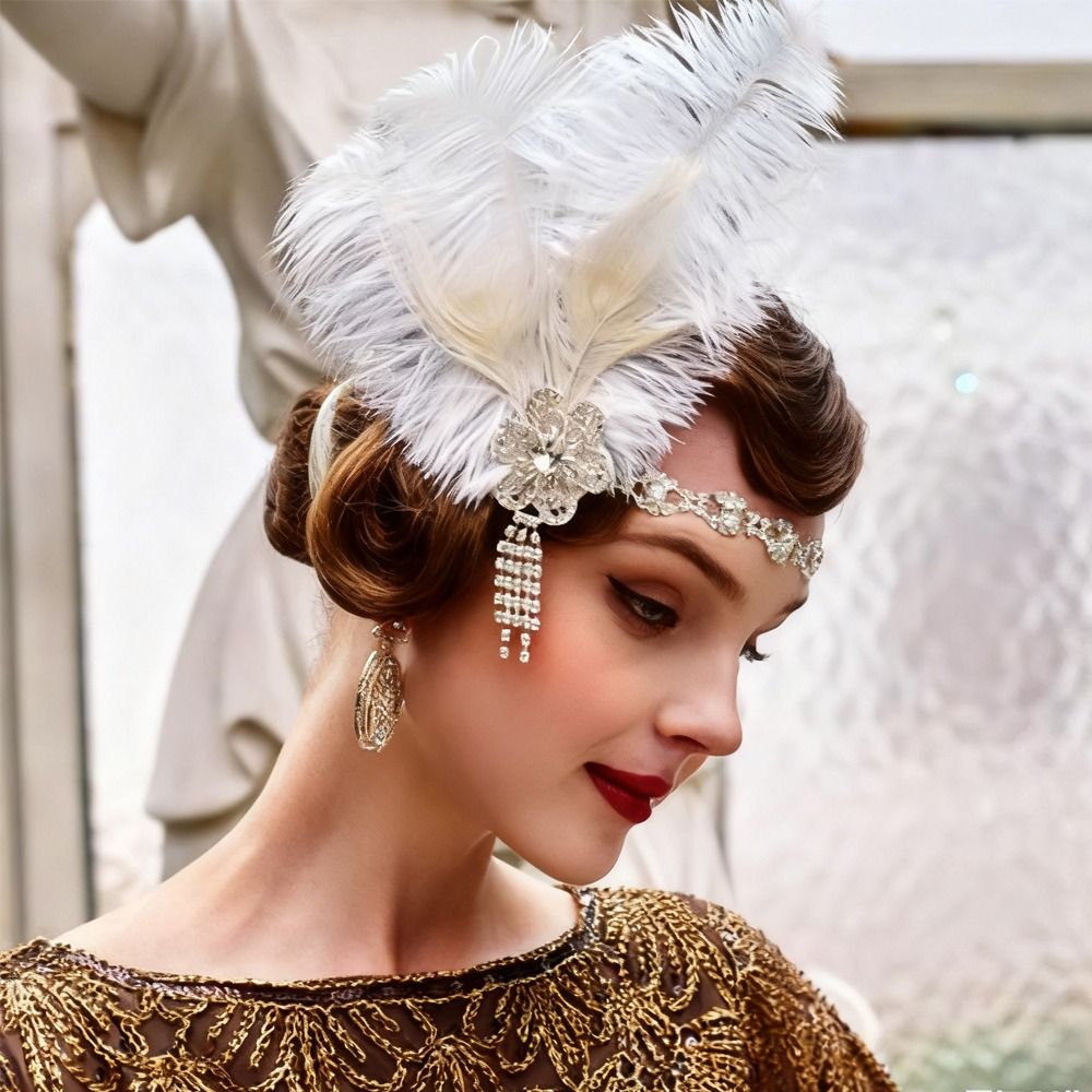 Vintage Feather Headband Sequi - đánh giá và giá Women'S Accessories In The 1920S