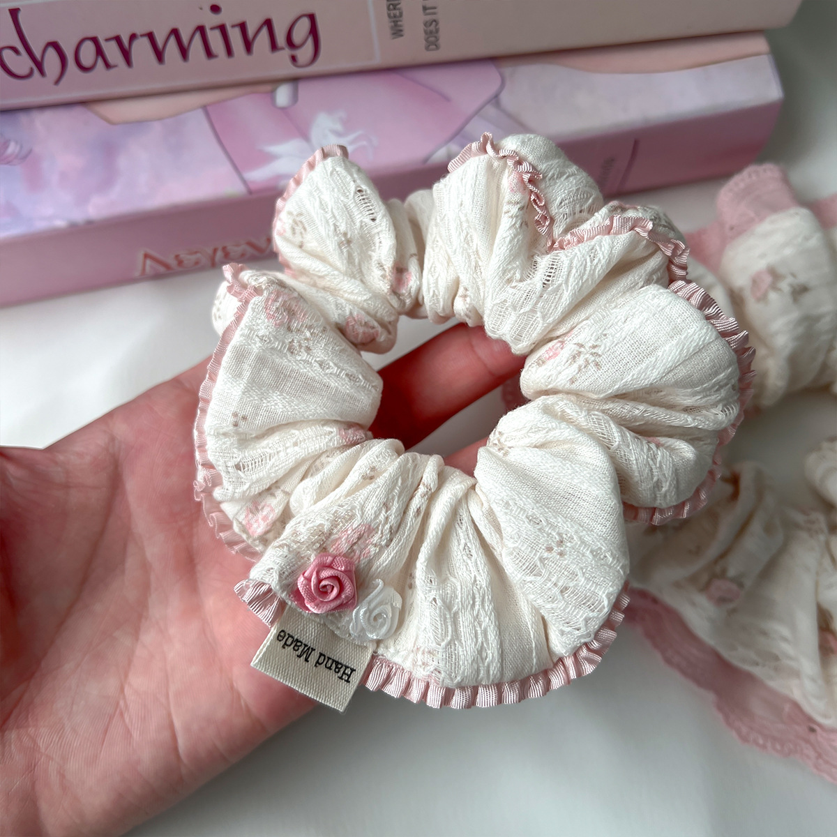 Sweet Girls Lace Trim Jacquard - đánh giá và giá Hair Tie Velvet