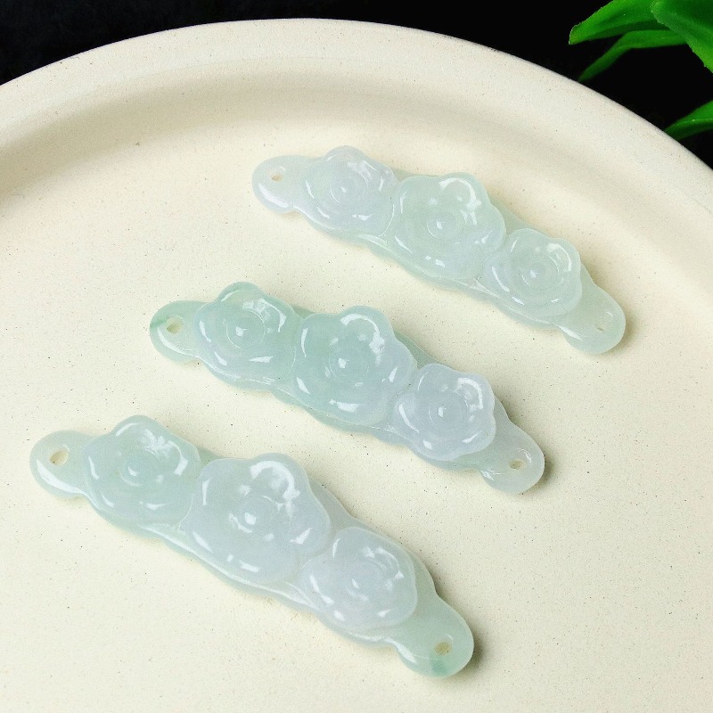 1pc Natural Jadeite Emerald Fl - đánh giá và giá Accessories Woman