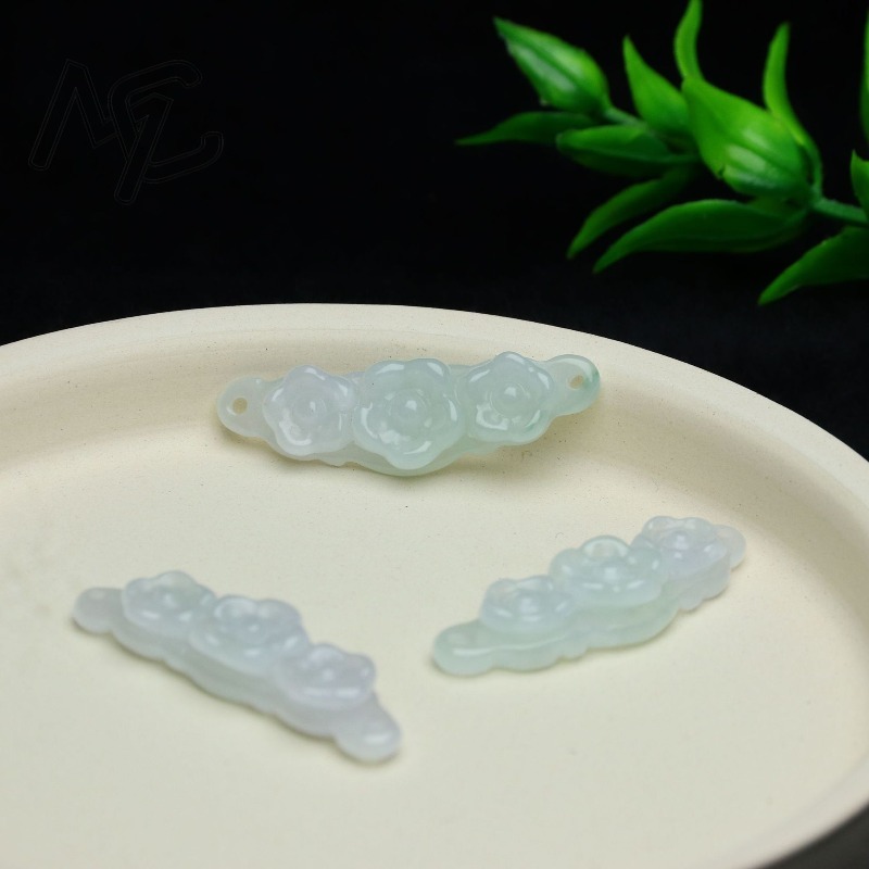 1pc Natural Jadeite Emerald Fl - đánh giá và giá Accessories Woman