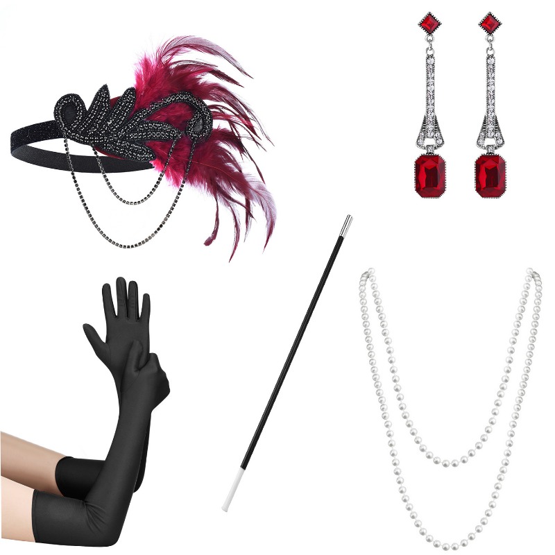 5pcs 1920s Dressed Up Ball Wea - đánh giá và giá Women'S Accessories In The 1920S
