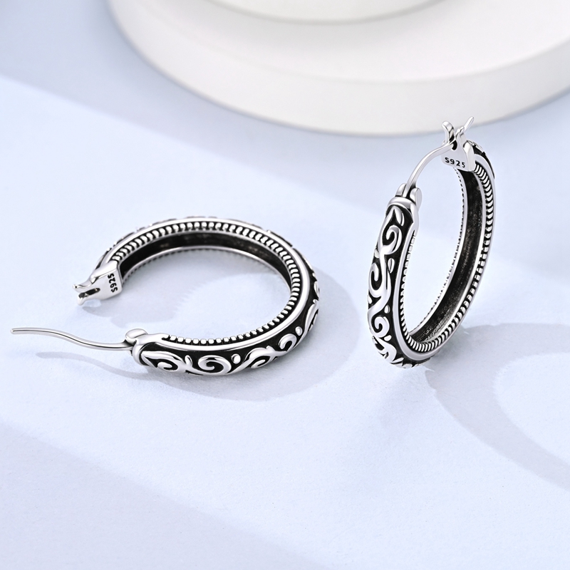 925 Sterling Silver Earrings W - đánh giá và giá Statement Earrings Oversized