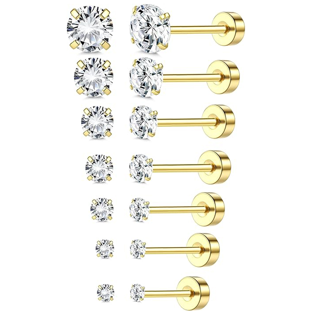 1 or 6pcs 18K Gold Plated Surg - đánh giá và giá Statement Earrings Oversized