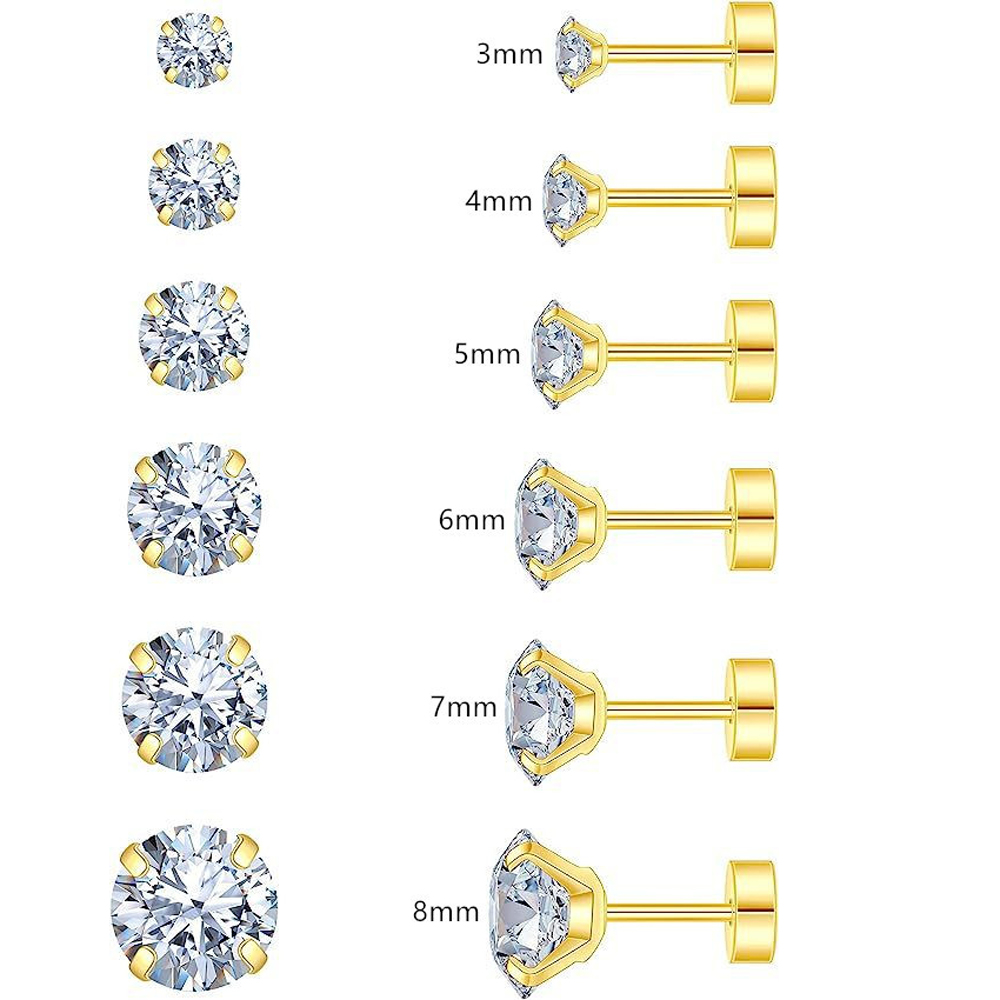 1 or 6pcs 18K Gold Plated Surg - đánh giá và giá Statement Earrings Oversized