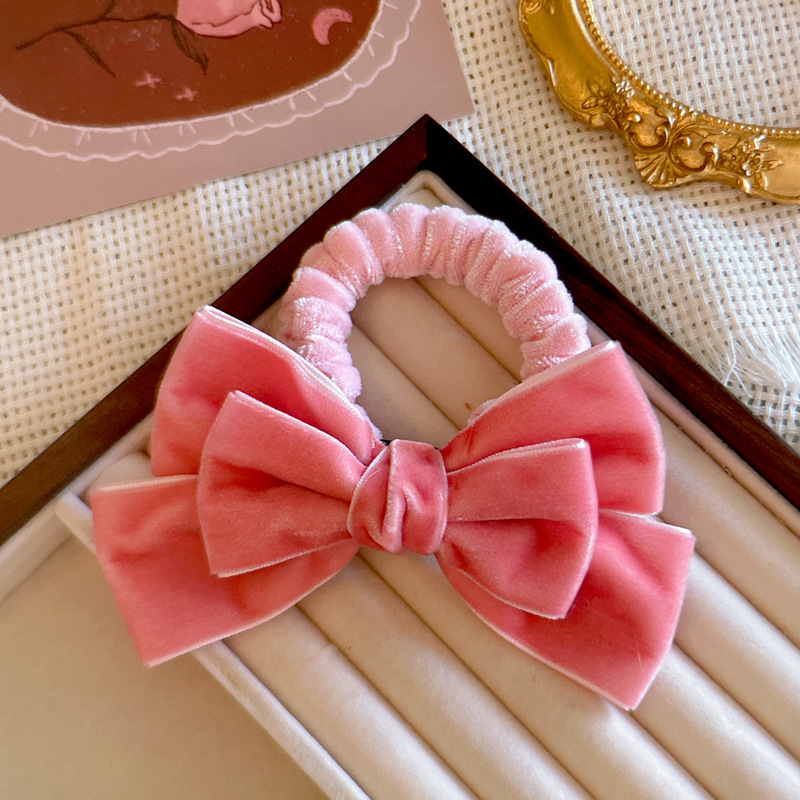 Cute Red Velvet Bow Hair Ties  - đánh giá và giá Hair Tie Velvet