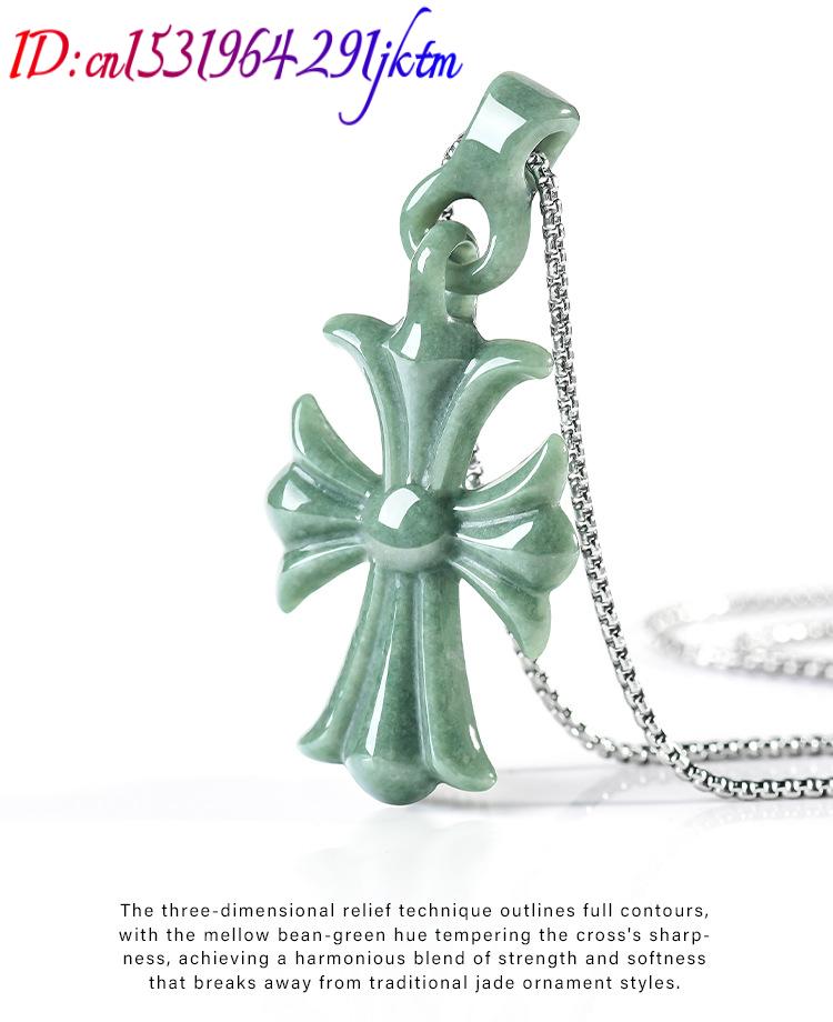Natural Burmese Jadeite Cross  - đánh giá và giá Accessories Woman