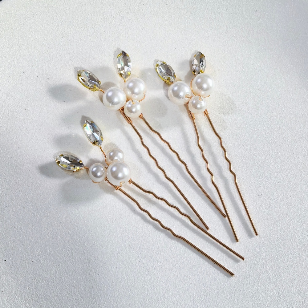 Pearl Crystal Hair Pins Comb S - đánh giá và giá Women Accessories For Hand