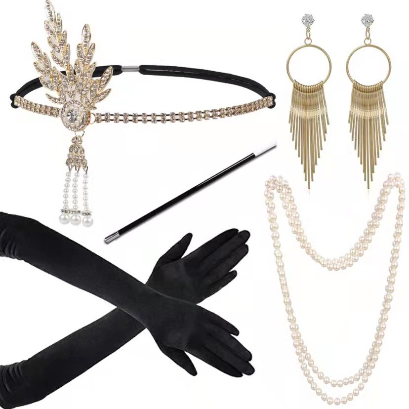 Black Red White Ladies Girl Co - đánh giá và giá Women'S Accessories In The 1920S