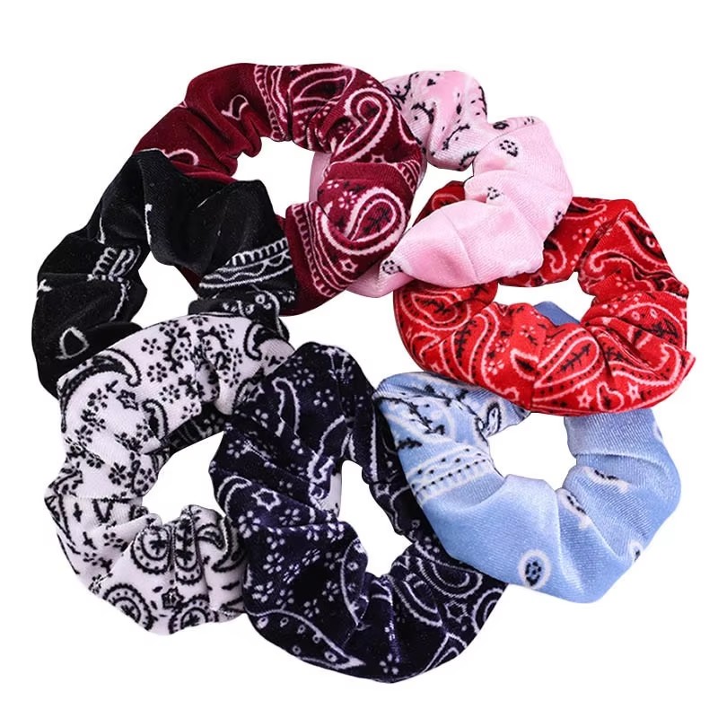 3PCS/4PCS/7PCS Velvet Paisley  - đánh giá và giá Hair Tie Velvet