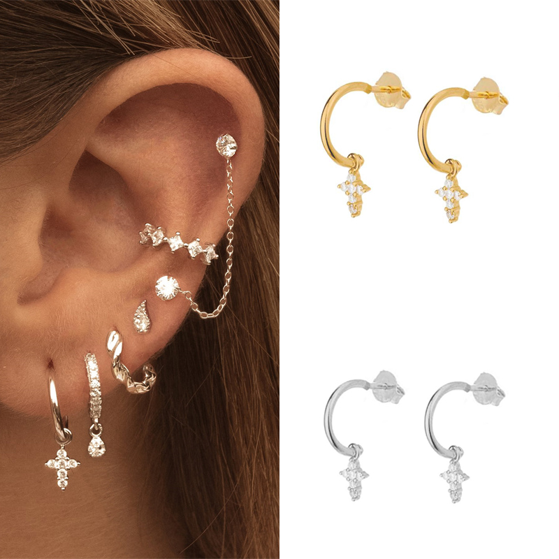 CRMYA Vàng Bạc Đầy Dang Bông T - đánh giá và giá Statement Earrings Oversized