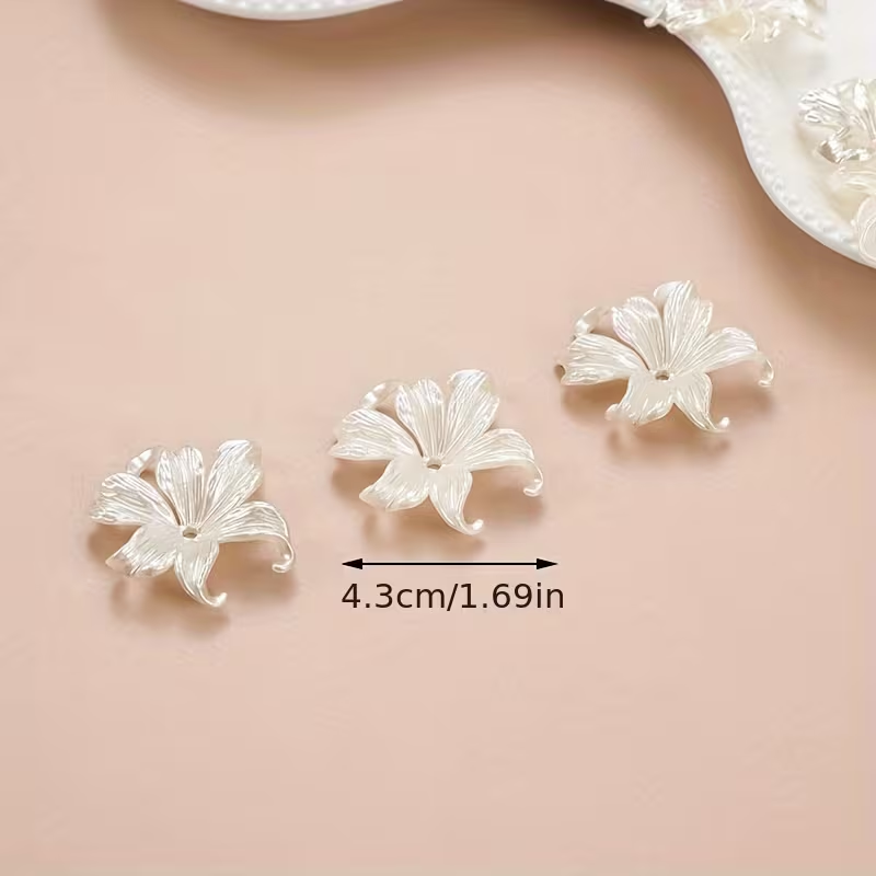 20pcs White Big Iris Flower Be - đánh giá và giá Statement Earrings Oversized