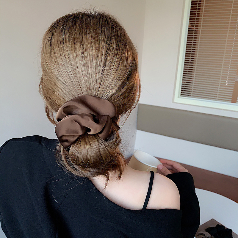 Korean Woman Big Elegant Silk  - đánh giá và giá Hair Tie Velvet