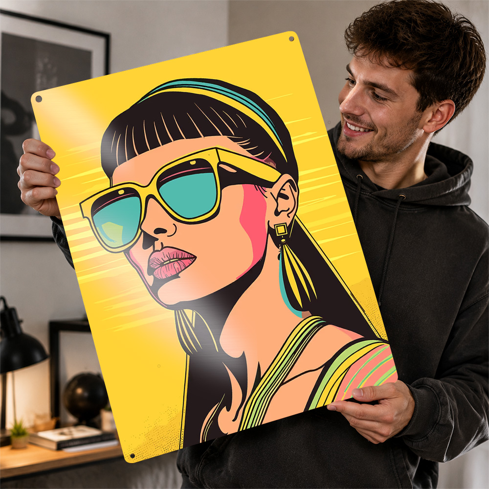 Retro Woman in Sunglasses 3D T - đánh giá và giá Women Accessories Poster
