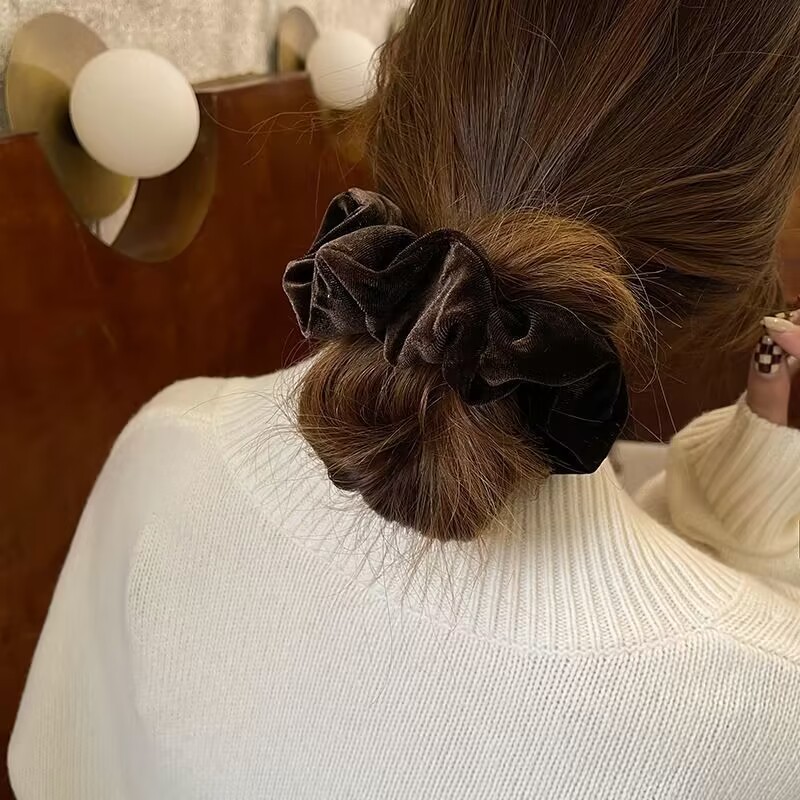 1-4PCS Women Hair Scrunchies V - đánh giá và giá Hair Tie Velvet